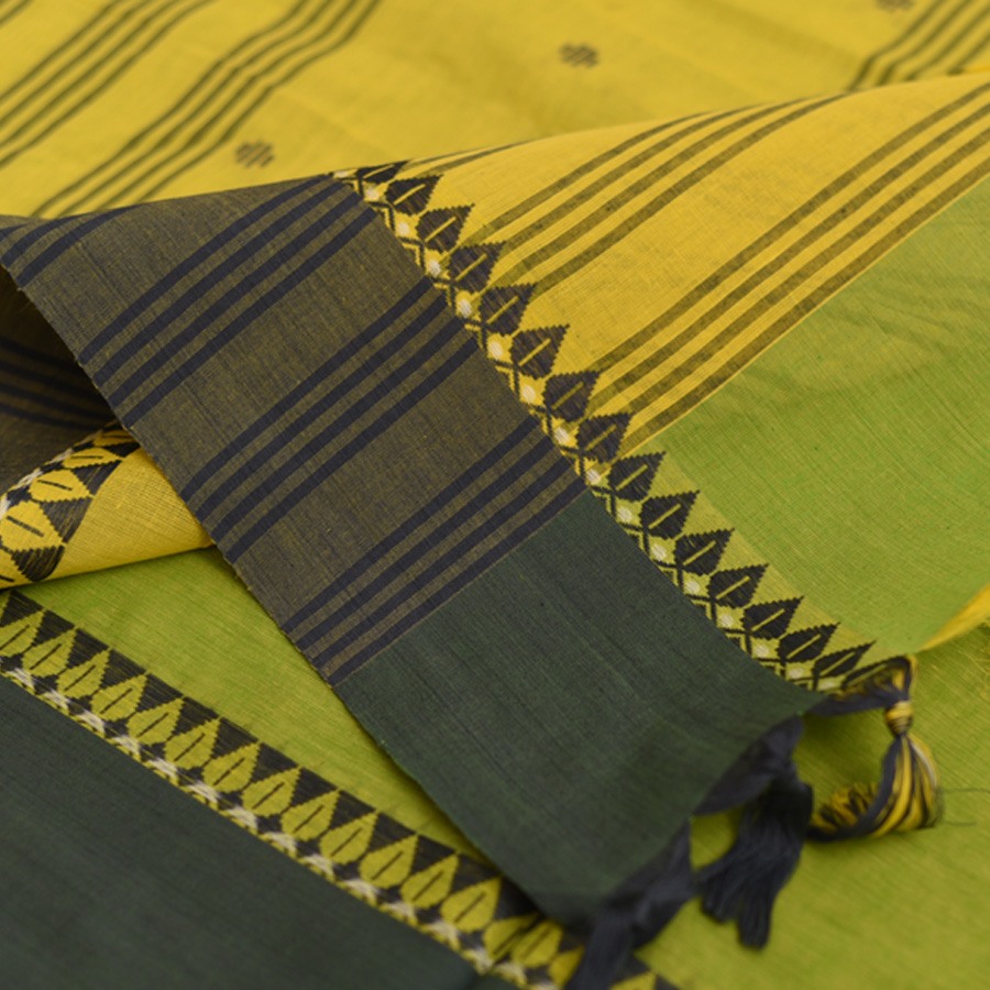 shop Begampuri Cotton Saree With Woven Border