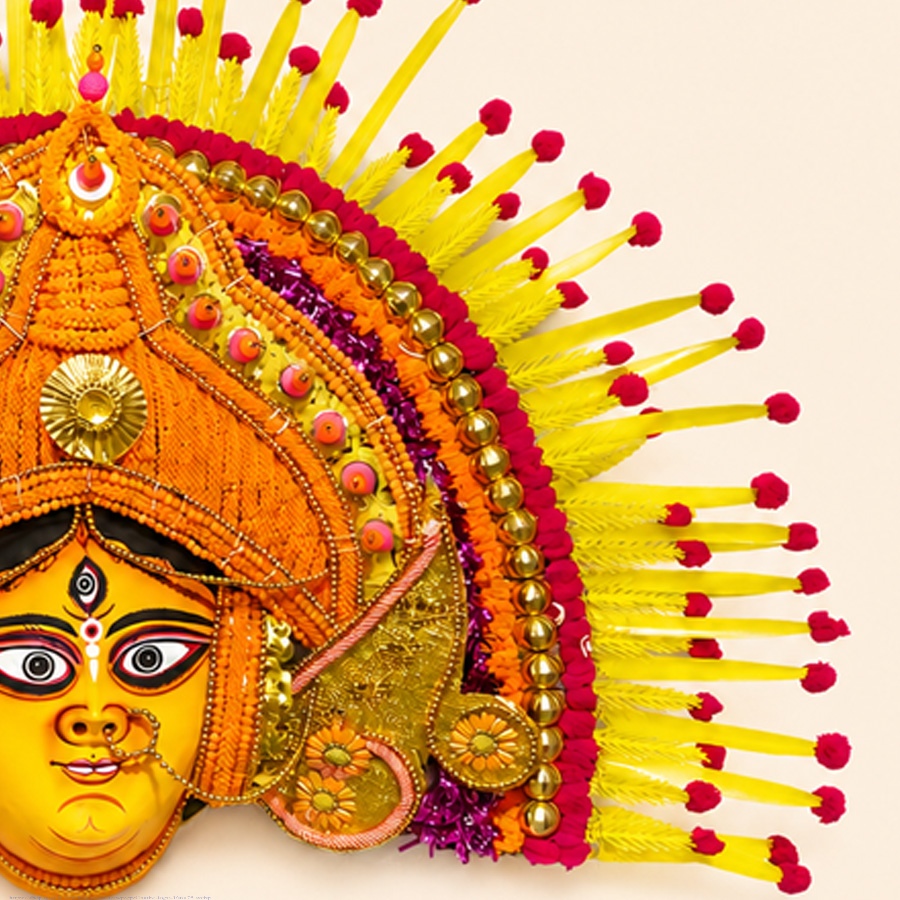 shop Handmade Paper Mache Chhau Mask - Parvati