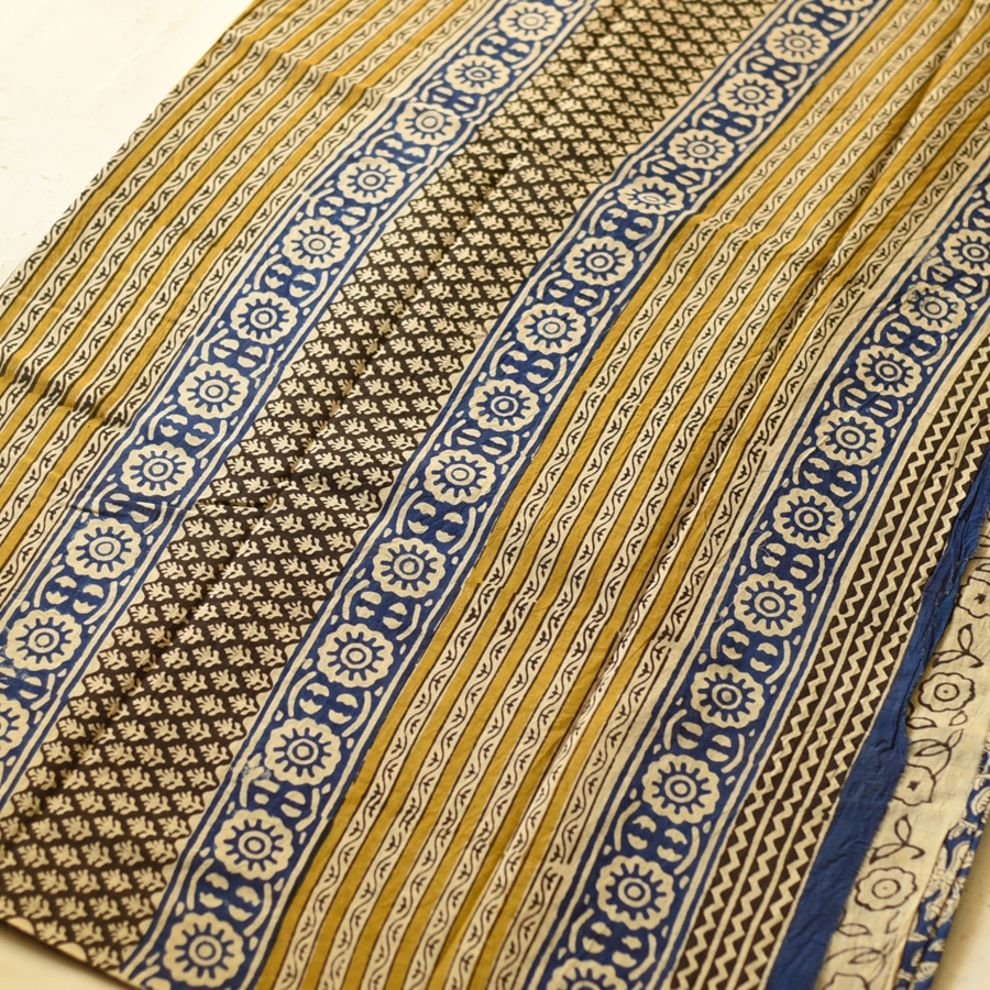 shop Bagru Block Printed Cotton Saree