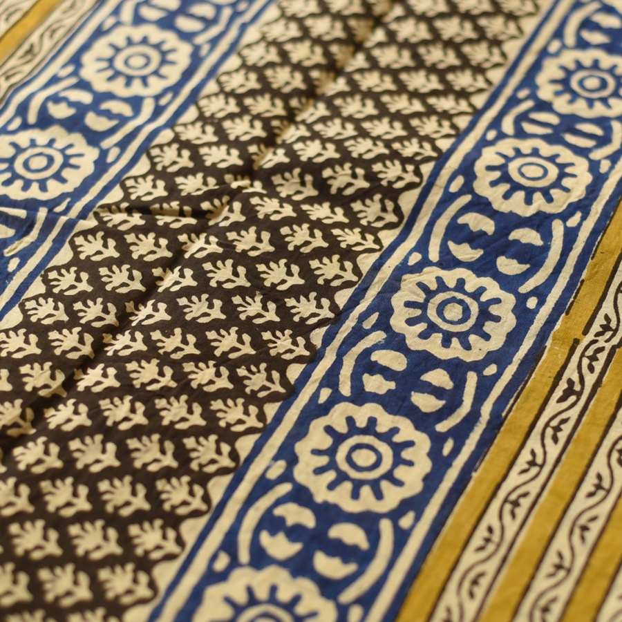 shop Bagru Block Printed Cotton Saree