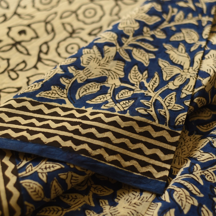 shop Bagru Block Printed Cotton Saree