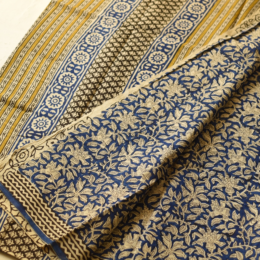 shop Bagru Block Printed Cotton Saree