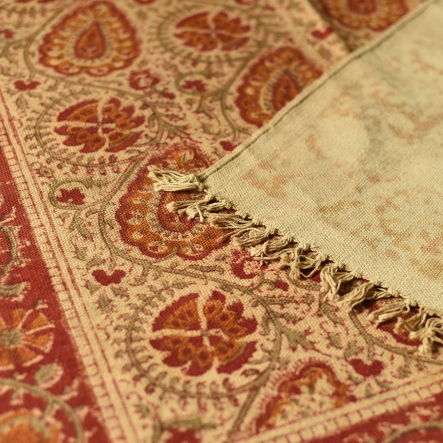 shop Kalamkari Natural Color Dhurrie