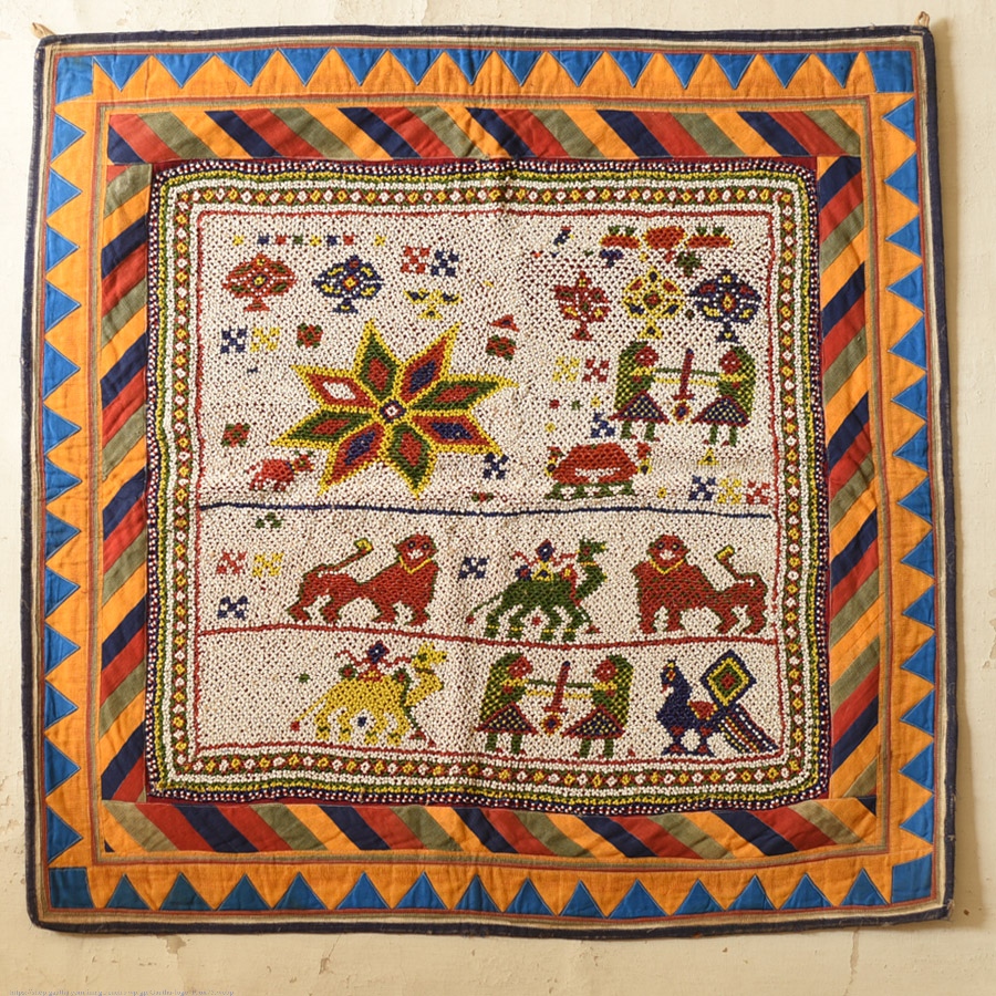 Vintage Bead Work - Old & Antique Wall Hanging