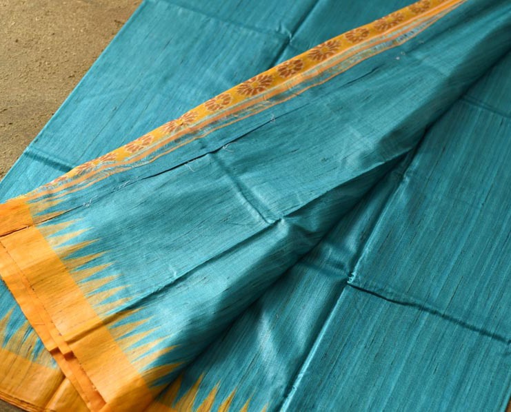 shop Handwoven Pure Tussar Ghicha Silk Saree