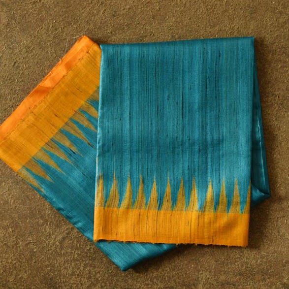 shop Handwoven Pure Tussar Ghicha Silk Saree