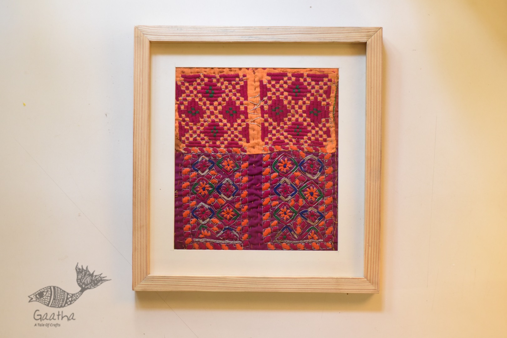 buy Embroidered Old Piece - Wall Hanging Frame