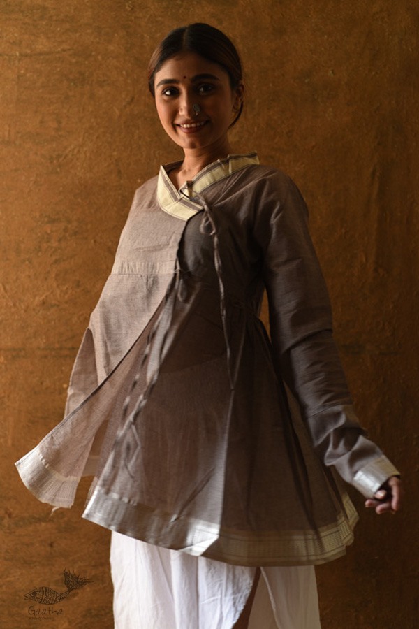 shop Handloom Cotton - Stitched Plain Kediyu