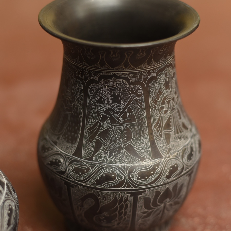 Shop Antique from Khajuraho Brass Lota ( Set of Two )