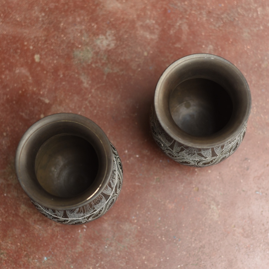 Shop Antique from Khajuraho Brass Lota ( Set of Two )