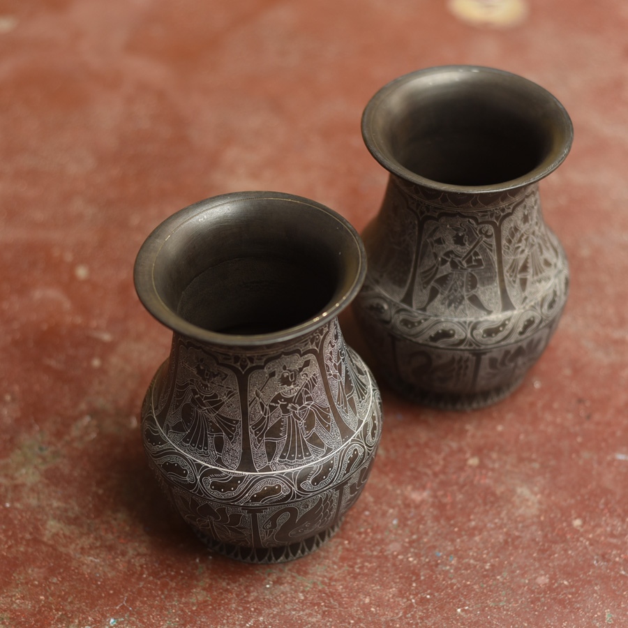 Shop Antique from Khajuraho Brass Lota ( Set of Two )