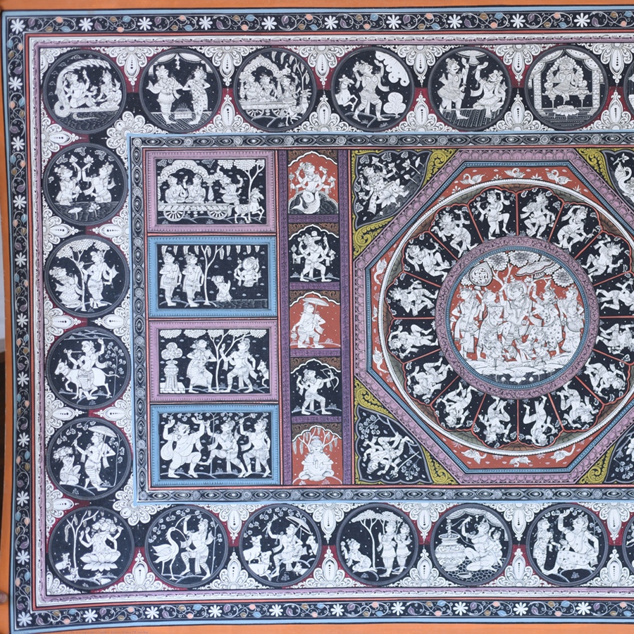 shop Traditional patachitra Painting ~ Madhav Leela