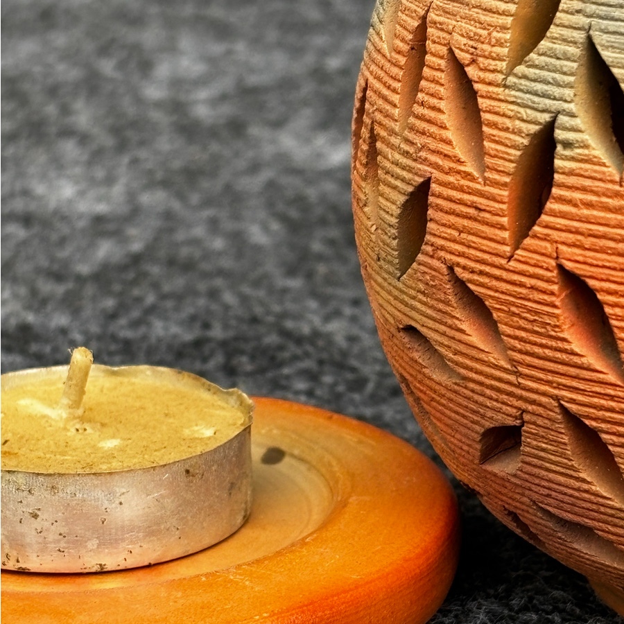 Shop Terracotta Pottery Art - Kuladi  T Light Holder