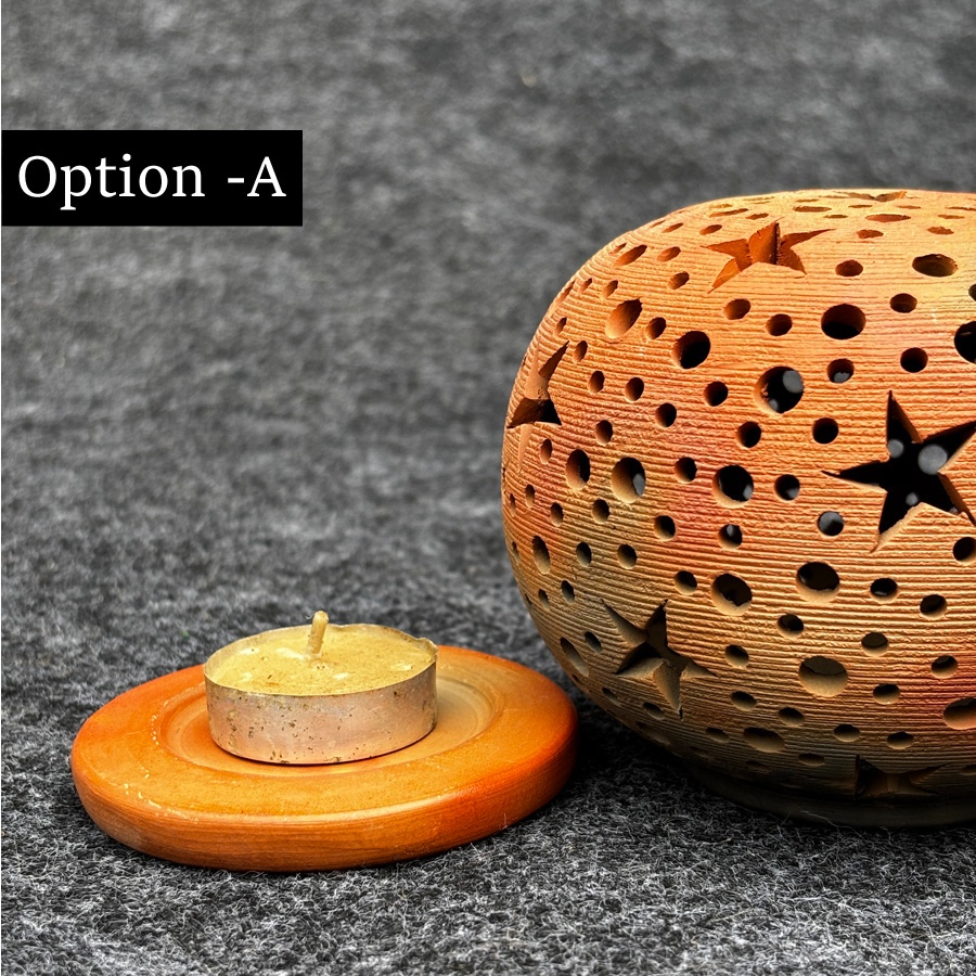 Shop Terracotta Pottery Art - Kuladi  T Light Holder