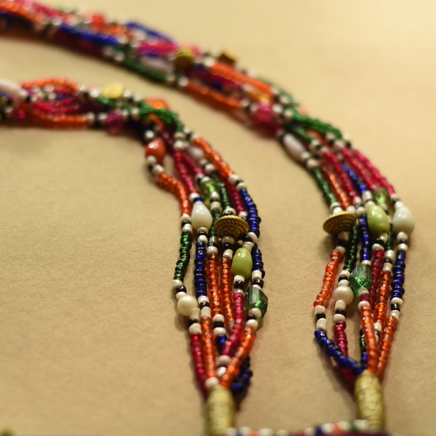  Handmade Tribal Necklace / Embroidered Patch Necklace