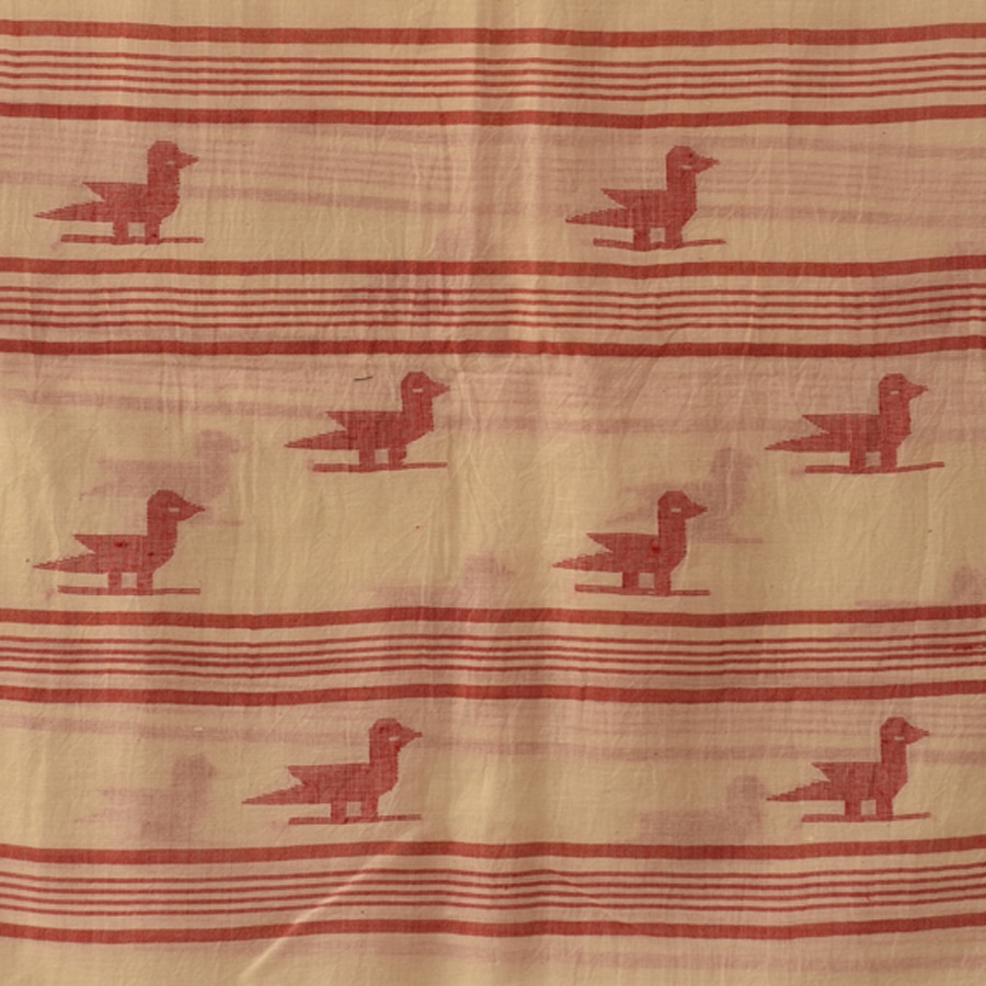 shop Handloom Soft Cotton Jamdani Stole - Bird Motif