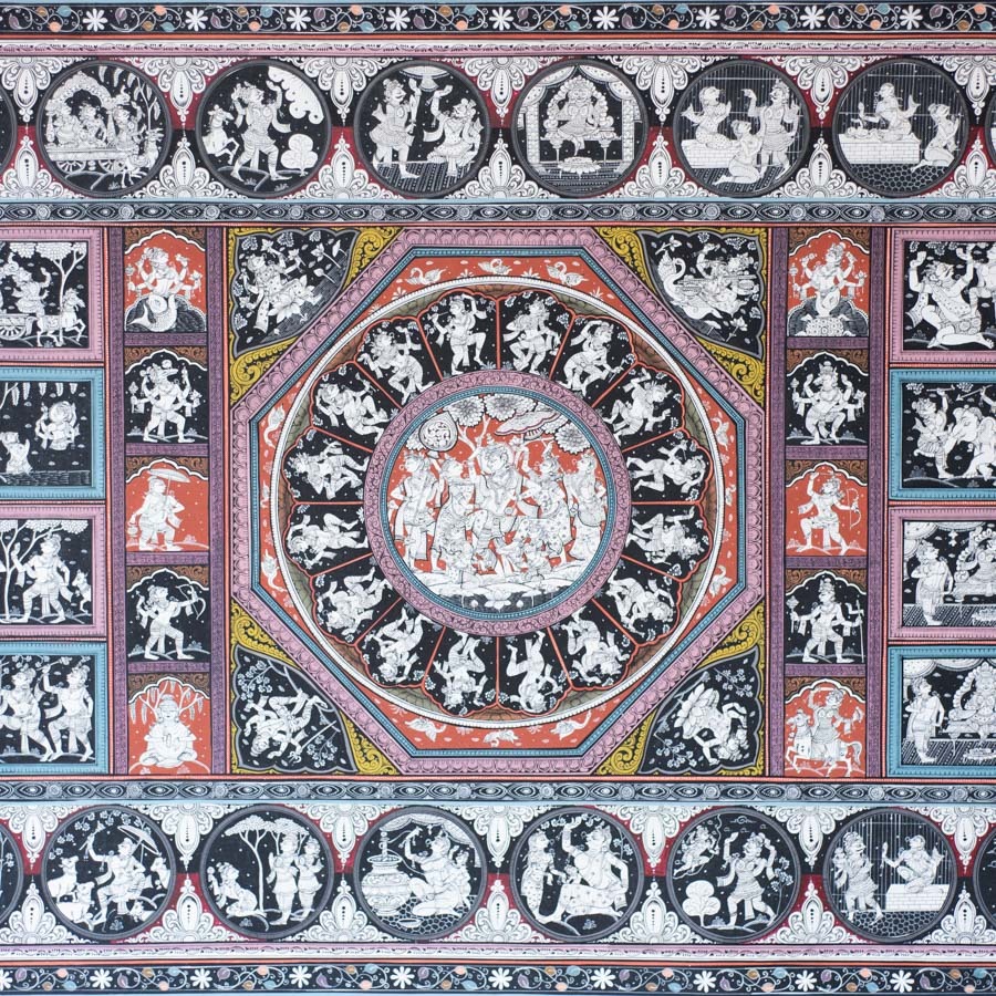 shop Traditional patachitra Painting ~ Madhav Leela