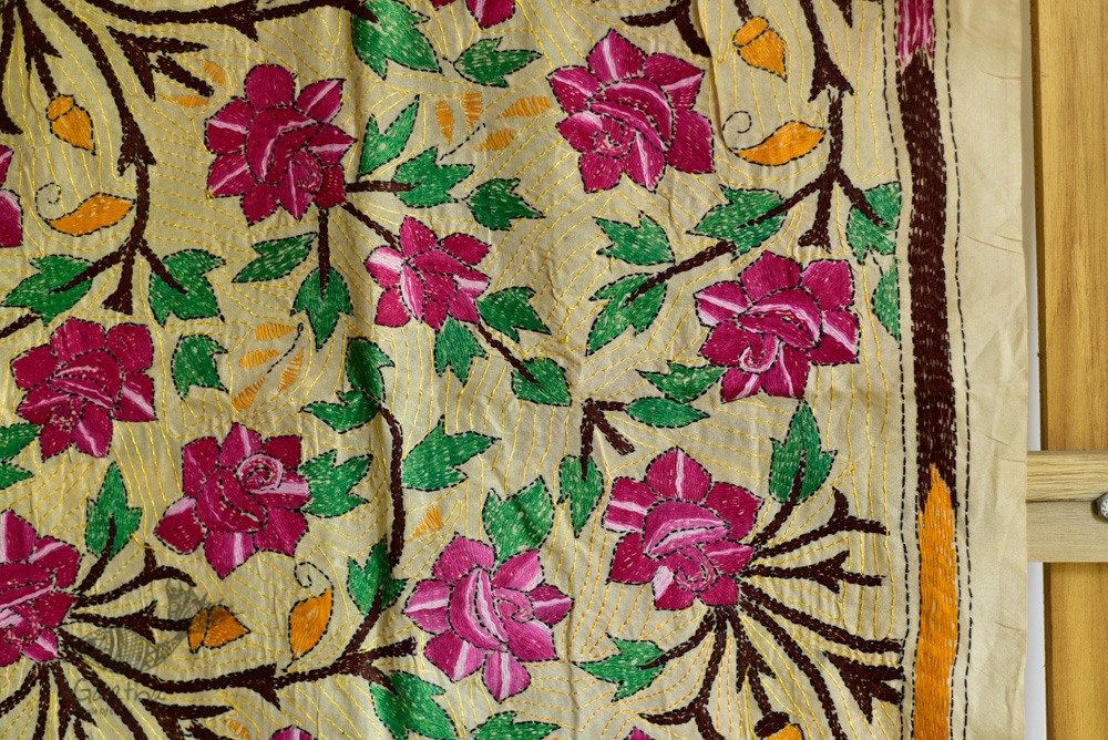 Kantha Tassar Silk Stole 26