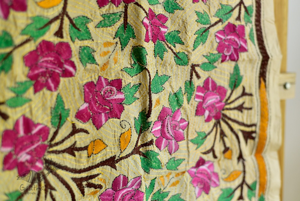 Kantha Tassar Silk Stole 26