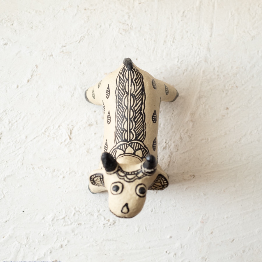 shop Madhubani Hand Painted Paper Mache ~ big cow