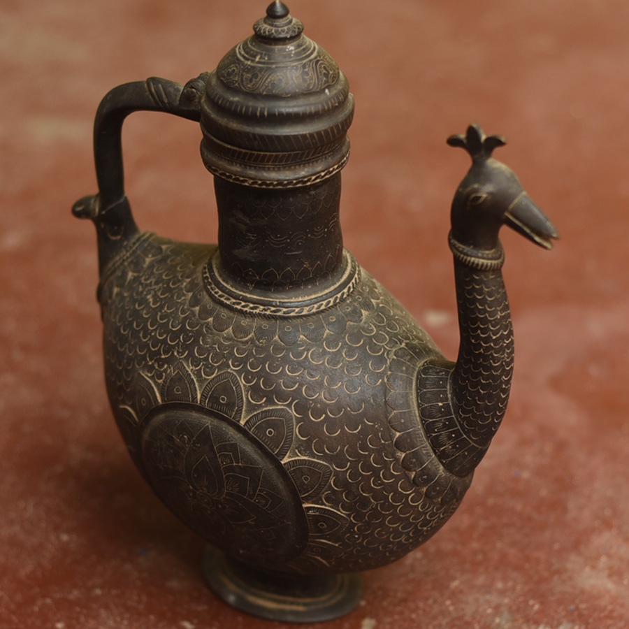 Shop Antique metal Surahi from Khajuraho 