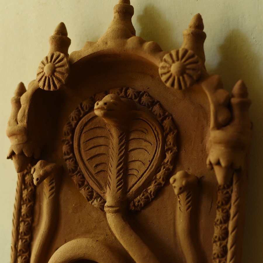 Mitti ki murti - Handmade Terracotta Wall Hanging Plaques - Snake