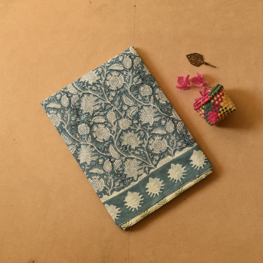 shop Bagru Block Printed Cotton Saree