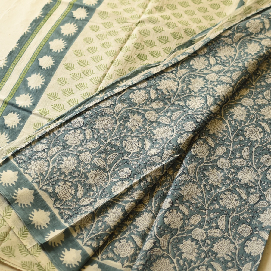 shop Bagru Block Printed Cotton Saree