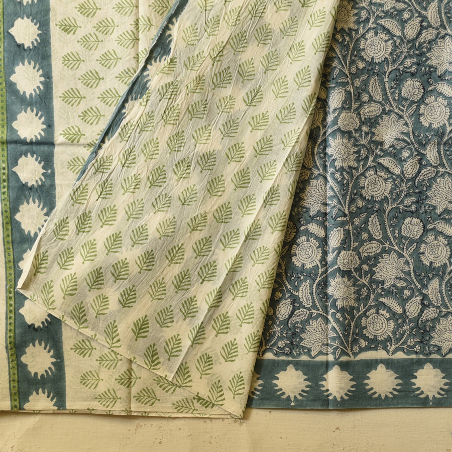 shop Bagru Block Printed Cotton Saree