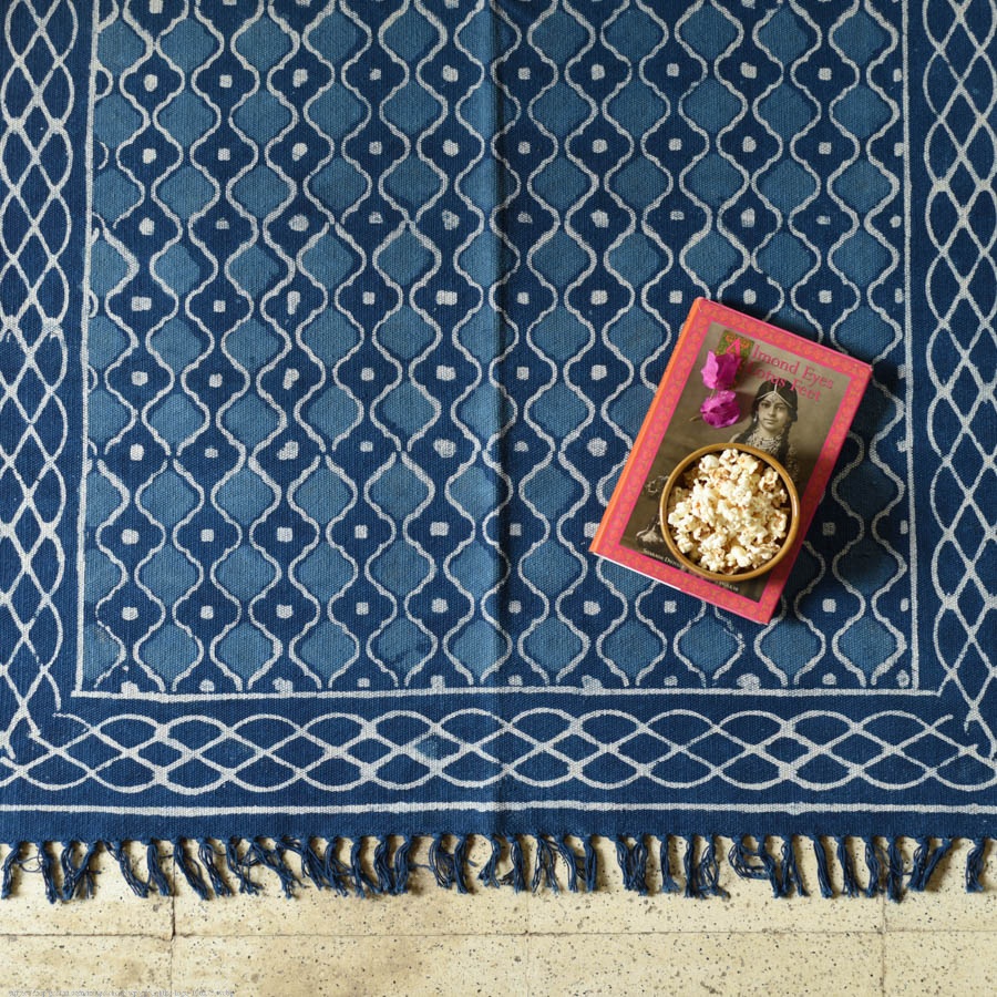 shop Indigo Natural Color Dhurrie