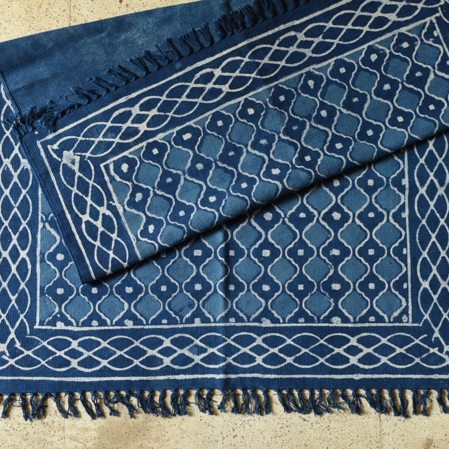 shop Indigo Natural Color Dhurrie