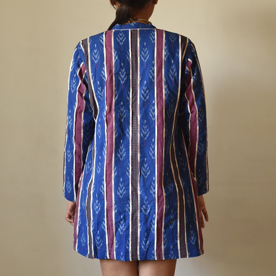 shop Handloom Cotton Ikat Long Shrug