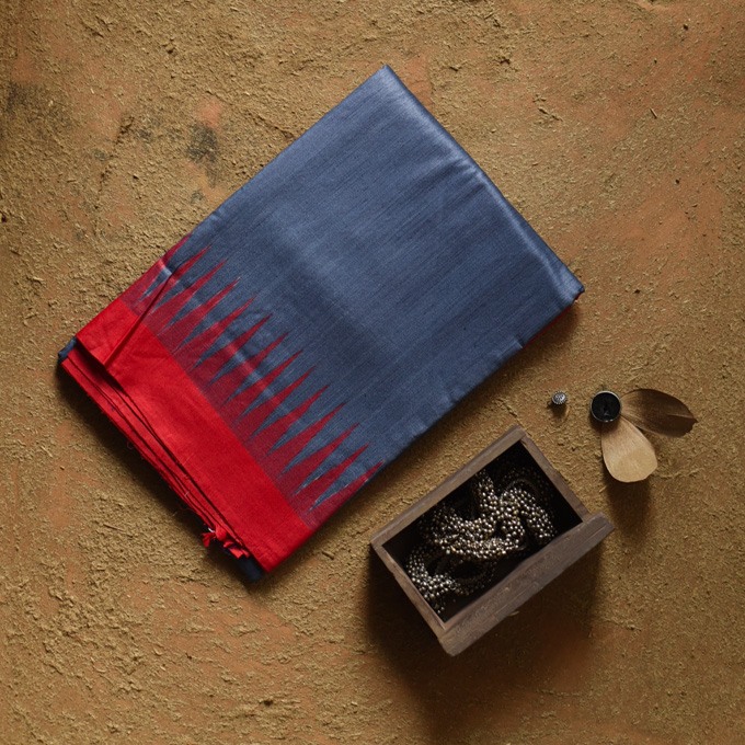 shop Handwoven Pure Tussar Eri Silk Saree