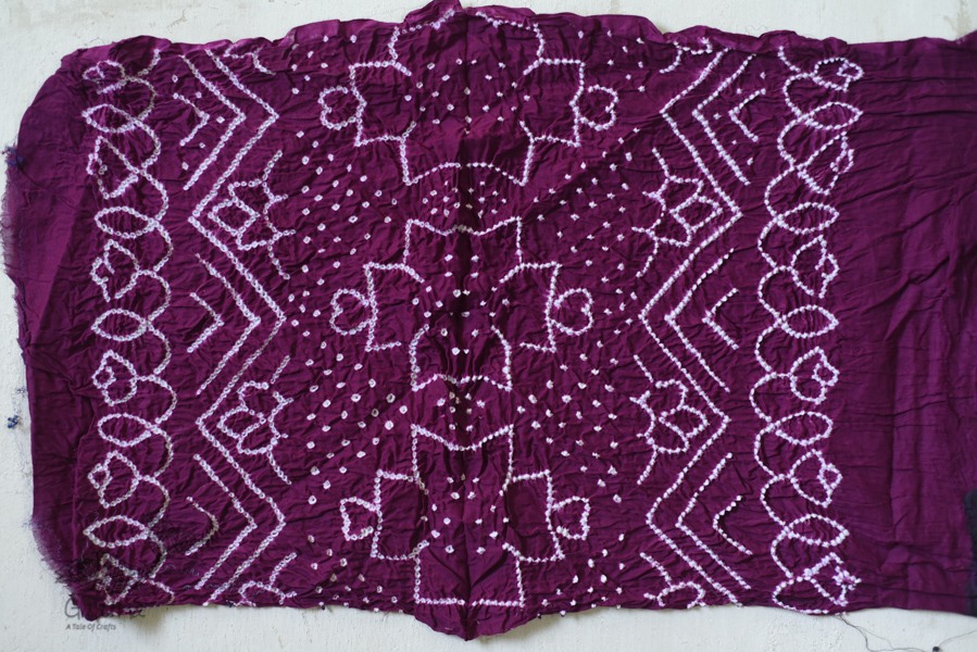 grey and violet cotton bandhni sarees