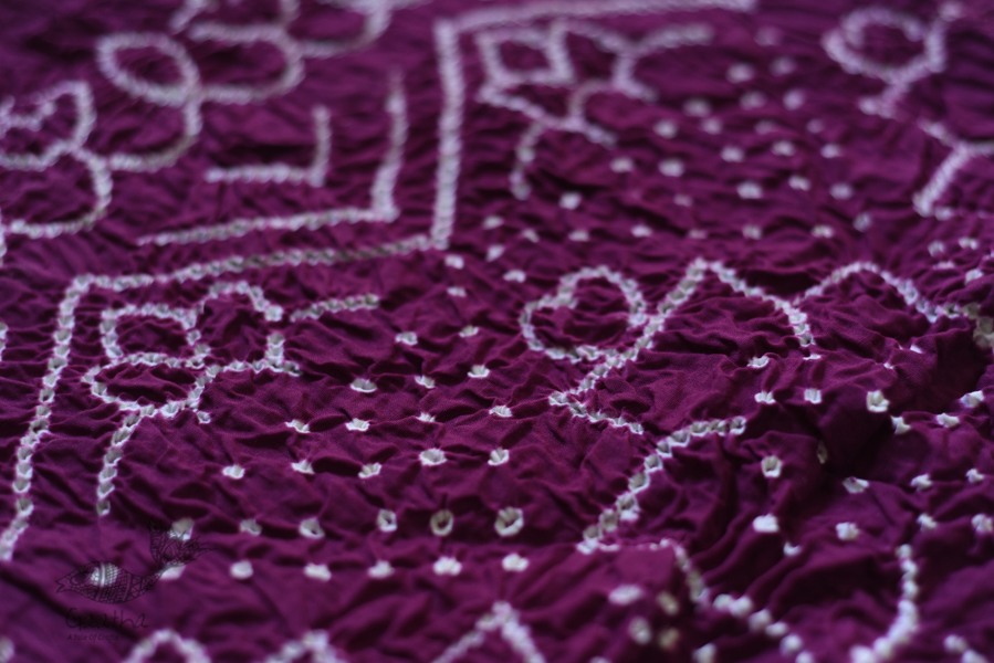 grey and violet cotton bandhni sarees