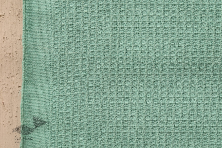 Swavalamban ◉ Handwoven ◉ Cotton Towel ◉ 6 { Sea Green }