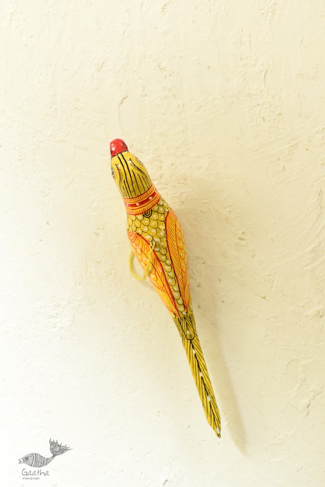 shop hand painted Paper Mache Hanging Bird