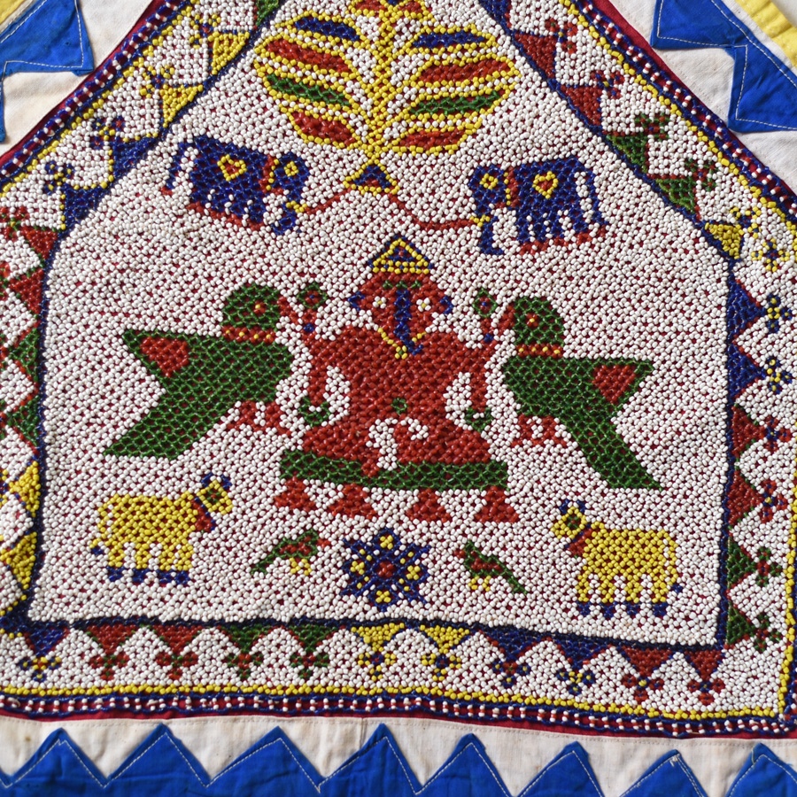 Bead Work ~Antique Hanging - Ganesha Wall Hanging / Chakda