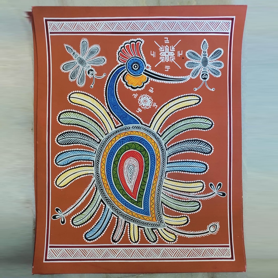 shop Mandana Art - Painting  | Peacock ( 11 x 14 inch)