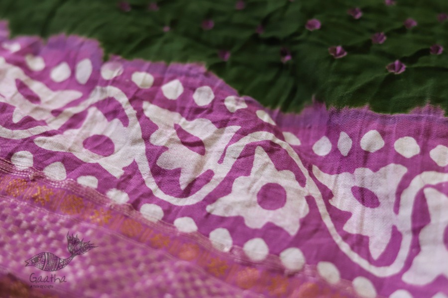 पौष ❈ Batic Bandhani  ❈ Cotton Saree ❈ 11