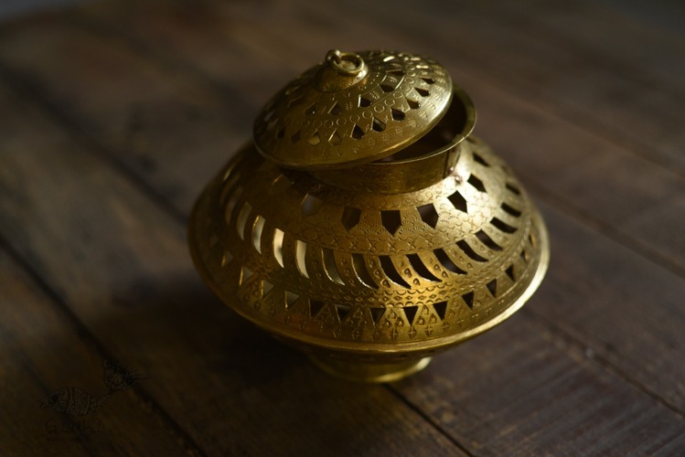 Handmade Brass Kalash - Ghada with diya