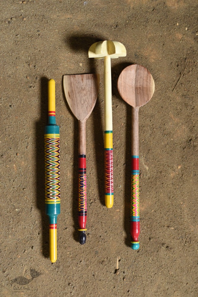 shop Handmade wooden Kutch Lacquer Ladles