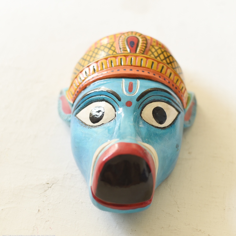 shop handmade wooden mask - Varaha Avatar