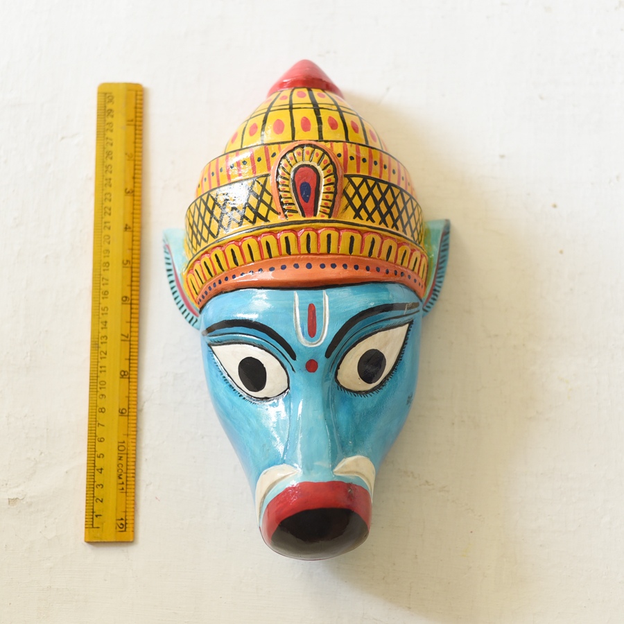 shop handmade wooden mask - Varaha Avatar