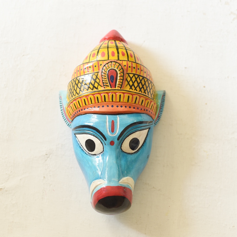 shop handmade wooden mask - Varaha Avatar