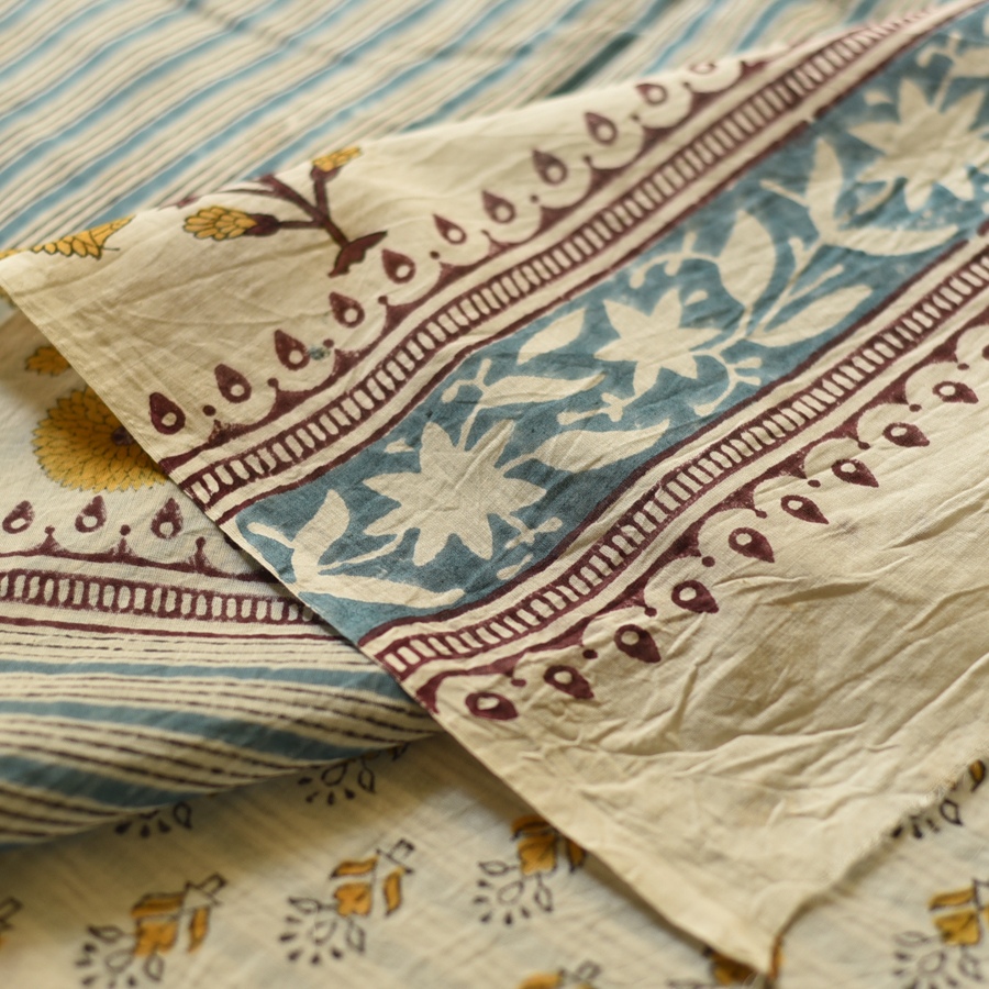 shop Bagru Block Printed Cotton Saree