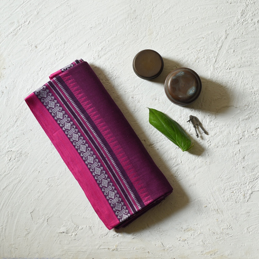 shop Begampuri Handloom Saree - Pure Cotton