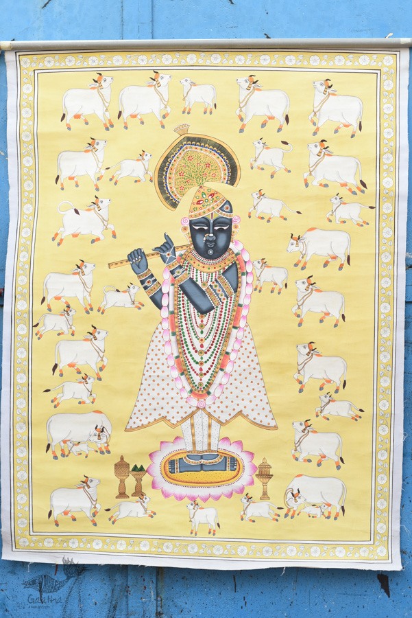 buy Traditional Pichwai Painting - Shrinathji & Cows