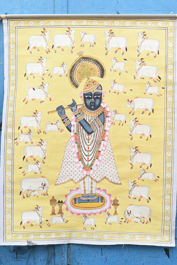 buy Traditional Pichwai Painting - Shrinathji & Cows