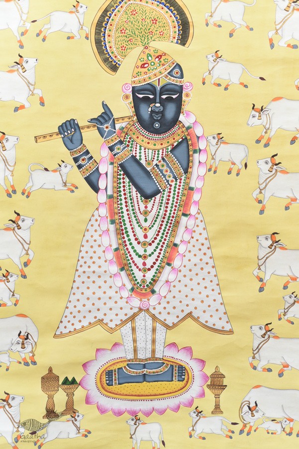 buy Traditional Pichwai Painting - Shrinathji & Cows